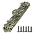 thumbnail image 1 of Pestillo deslizante Uxcell con tornillos de montaje para puerta de madera, granero, cerca, ventana, verde bronce de 7 pulgadas, 1 of 7
