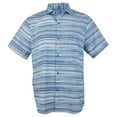 thumbnail image 2 of $128 Tommy Bahama Men's, Bahama Coast Ripple Tides Camp Shirt , Blue Canal, Sm, 2 of 5