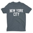 thumbnail image 2 of NYC Factory New York City Men's T-Shirt Charcoal White Lennon Gray Tee Screen Printed 2XL, 2 of 3