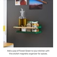 thumbnail image 4 of Yamazaki Home Magnetic Storage Caddy, Forest Green, Steel + Wood, Supports 3.3 pounds, Magnetic, No Assembly, 4 of 8