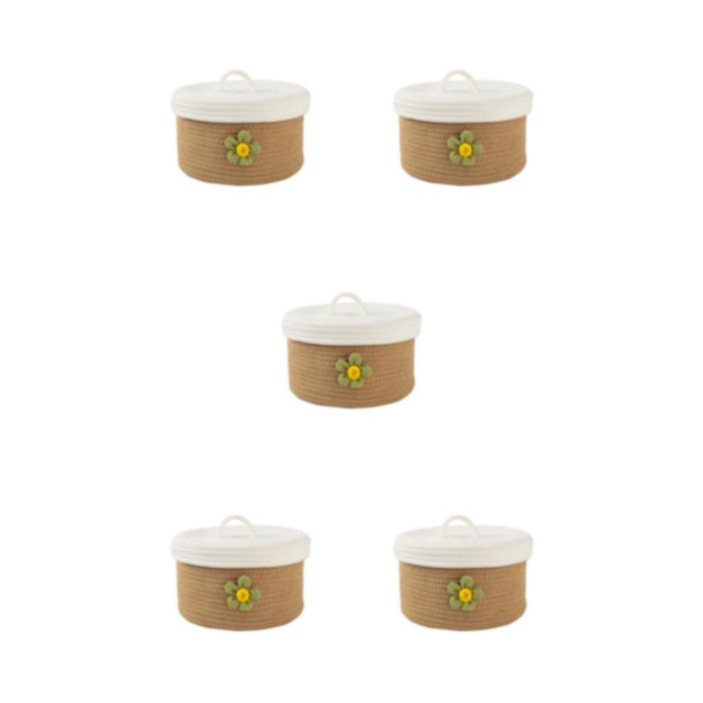Ounissouiy Cestas tejidas versátiles de algodón Almacene y organice con estilo y durabilidad Cesta de almacenamiento con almacenamiento de Type2 NO2