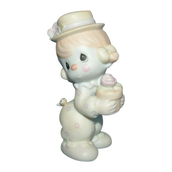 Precious Moments Figurine: 12238D Clowns: Holding a Flower Pot (3.7")