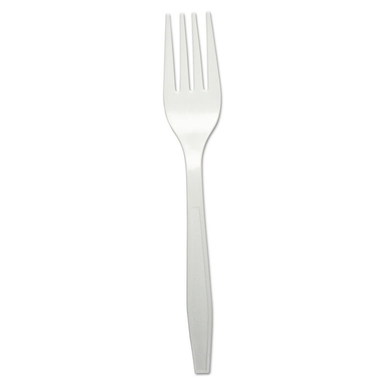 Heavyweight Polypropylene Cutlery, Fork, White, 1000/Carton Heavyweight Polypropylene Cutlery, Fork, White, 1000/Carton