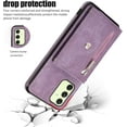 thumbnail image 6 of Phone Case for Samsung Galaxy A15 5G Wallet Cover and Tempered Glass Screen Protector with Wrist Crossbody Strap Lanyard Credit Card Holder Stand Leather Cell Accessories A 15 4G 15A Women Purple, 6 of 14