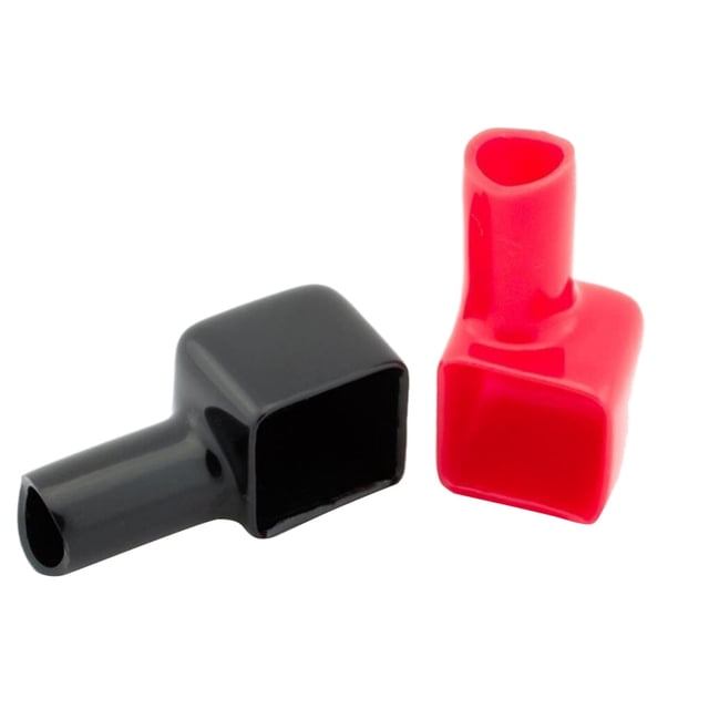 Sidaley 2 uds., terminales de batería cuadrados para motocicleta, cubiertas de goma, accesorios para motocicletas en rojo y negro Vehículos, repuestos y accesorios Mis