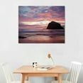 thumbnail image 3 of Nawypu Coastal Sunset CANVAS Print Afterglow Glowing Pink Clouds Beach Photography Pastel Sky Oregon Coast Wall Art Nature Photo Ocean Home Decor Ready to Hang, 3 of 5