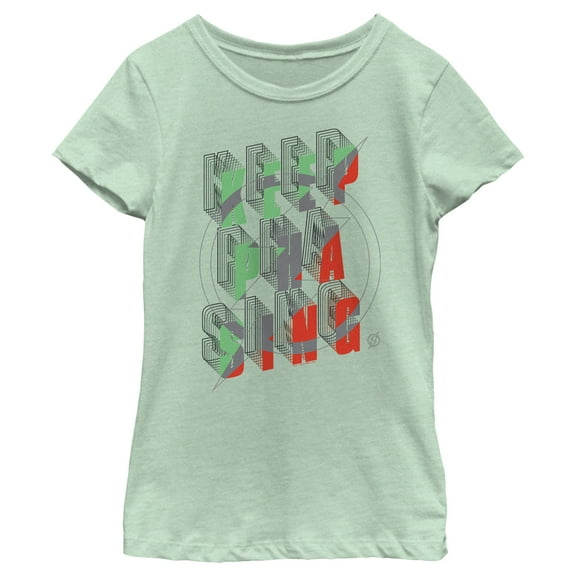 Girl's The Flash 3D Keep Phasing  Graphic Tee Mint Large