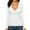 White, variant on Women's V-Neck Long Sleeve Top,Ruched Slim Fit Lined Casual Top,XL