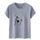 thumbnail image 4 of Blusas de Manga Corta para las Mujeres Divertida Impresión Cuello Redondo Camiseta Vintage, Blusas de Primavera para las Mujeres, 4 of 4