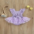 thumbnail image 2 of Robe en Tulle pour Bébé Fille Manches Volantes Sirène Tutu Robe Justaucorps Tenue d'Été Vêtements, 2 of 6