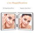 thumbnail image 3 of Miangastore 1PC Compact Folding Makeup Mirror Mini PU Leather Cosmetic Mirror Carry Mirror, 3 of 8