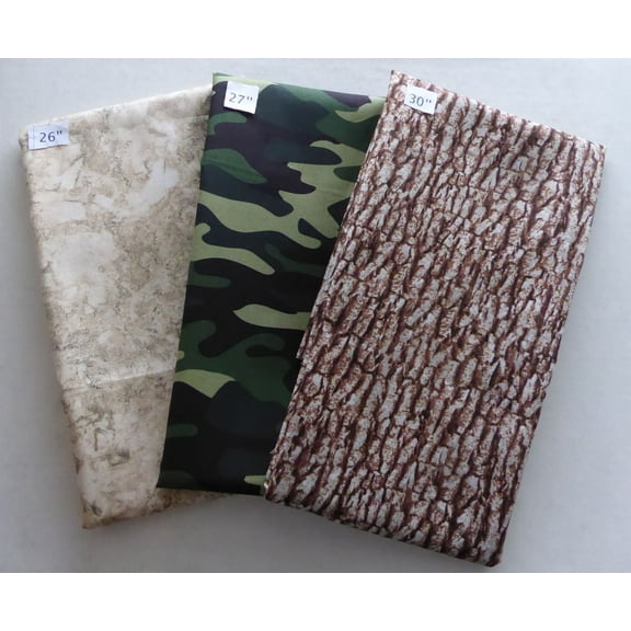 Camoflage Green and Browns 2yds 11in Last the Best End of Bolt