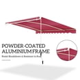 thumbnail image 6 of 13'x8' Manual Retractable Patio Awning, Adjustable Patio Awning, Durable Design for Yard, Deck, Red, 6 of 6