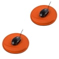 thumbnail image 1 of VONKY Non-slip Mouse Pad Round Soft Wrist Protected Cushion Solid Color EVA Gaming orange 2Set, 1 of 6
