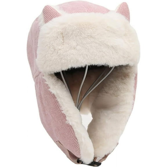 YooGuoGuo Cute Women's Warm Earmuff Thickened Earflap Hat Winter Cold Proof Warm Cotton Hat Cat Ear Cap Russian Hat