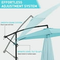 thumbnail image 7 of Ainfox 10ft Cantilever Offset Patio Umbrella with Sandbags Weighted Base and Cross Base - Outdoor Market Umbrella, Easy Tilt Adjustment,Blue, 7 of 7