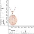 thumbnail image 2 of AFFY Saint Jude Pendant Necklace In Nugget 14K Rose Gold Plated 925 Sterling Silver For Women 18" Chain, 2 of 3