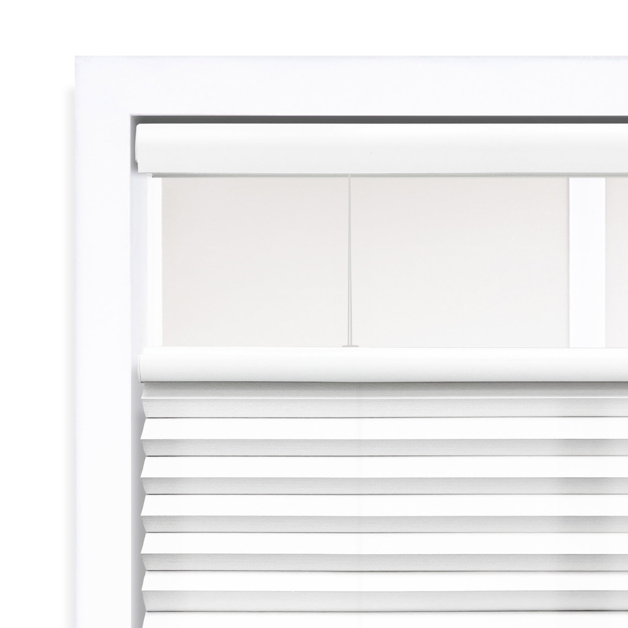 Regal Living Top Down Bottom Up Light Filtering Cordless Cellular Shade, White - 18.5" W x 64" L