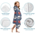 thumbnail image 7 of Blue Football Helmets and Balls Pattern Hooded Bath Towel，50"x30" for Ages 3 To 12 Kids, Quick Dry Lightweight Soft Microfiber Hood Beach Towel Cover Up for Kids, 7 of 7
