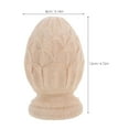 thumbnail image 2 of WEUVEB Finial Post Tops Decorative Wood Finials Khaki 1Pack for Interior Designers, 2 of 6