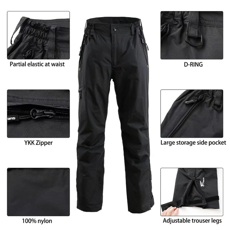 8 Fans Fishing Hiking Pants ​with Pockets Waterproof Quick Dry Breathable  Trouser for Men & Women 