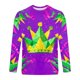 thumbnail image 5 of Amzcrzy Sudadera Para Hombre, Moda Para Hombre, Estampado De Carnaval, Blusa De Manga Larga Y Cuello Redondo, Color Morado, M, 5 of 5