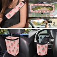 thumbnail image 3 of Uorisanigo Cartoon Strawberry Car Seat Covers Set for Women,Auto Seat Cover Includes Steering Wheel Wrap Seat Belt Pad Car Storage Bag Coasters Rearview Mirror Cover Keychain,15 pcs Set, 3 of 7