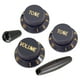 thumbnail image 5 of 3x Tapa de Mango de Balancín único para Guitarra, Kits de Accesorios Profesionales, Perilla de Guitarra Eléctrica, Perilla de Control de Volumen Y Ton negro y oro, 5 of 8