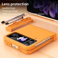 thumbnail image 7 of MonsDirect for 6.7 inch Samsung Galaxy Z Flip 4 5G 2022 Case with A Capacitance Pen, Two Hinge Protection Hard PC Back Anti-Drop Shockproof Full Coverage with S Pen Holder for Galaxy Z Flip 4, Orange, 7 of 7