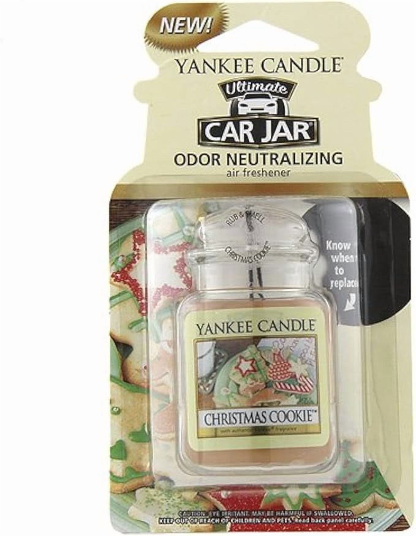 Yankee Candle Car Jar Ultimate Hanging Car Air Fresheners, Christmas Cookie, 0.96 oz (Pack of 4)