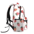 thumbnail image 3 of Fotbe Hand Drawn Strawberry Pattern Casual Backpack for School, Travel, and Outdoor Activities - Durable, Lightweight, and Comfortable, 3 of 5