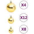 thumbnail image 5 of vidaXL Ensemble de 111 Boules de Noël Or Polystyrène, 5 of 5