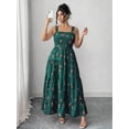 thumbnail image 5 of Plus Size Casual Vacation Sweet Plaid Cherry Pattern Camisole Dress, 5 of 10
