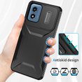 thumbnail image 3 of ELEHOLD for Moto G Play 4G 2024 Case,Military Grade Drop Protection Heavy Duty Non-slip Rugged Shockproof Protective Case with Slide Window Cover for Moto G Play 4G 2024,Black, 3 of 7