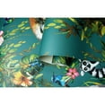thumbnail image 4 of Holden Tropical Lemur Non-Pasted Wallpaper  396 in x 20.8 in Teal, 4 of 5