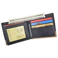 thumbnail image 6 of Men's Center Flap Double ID Bifold Premium Leather Wallet, 6 of 20