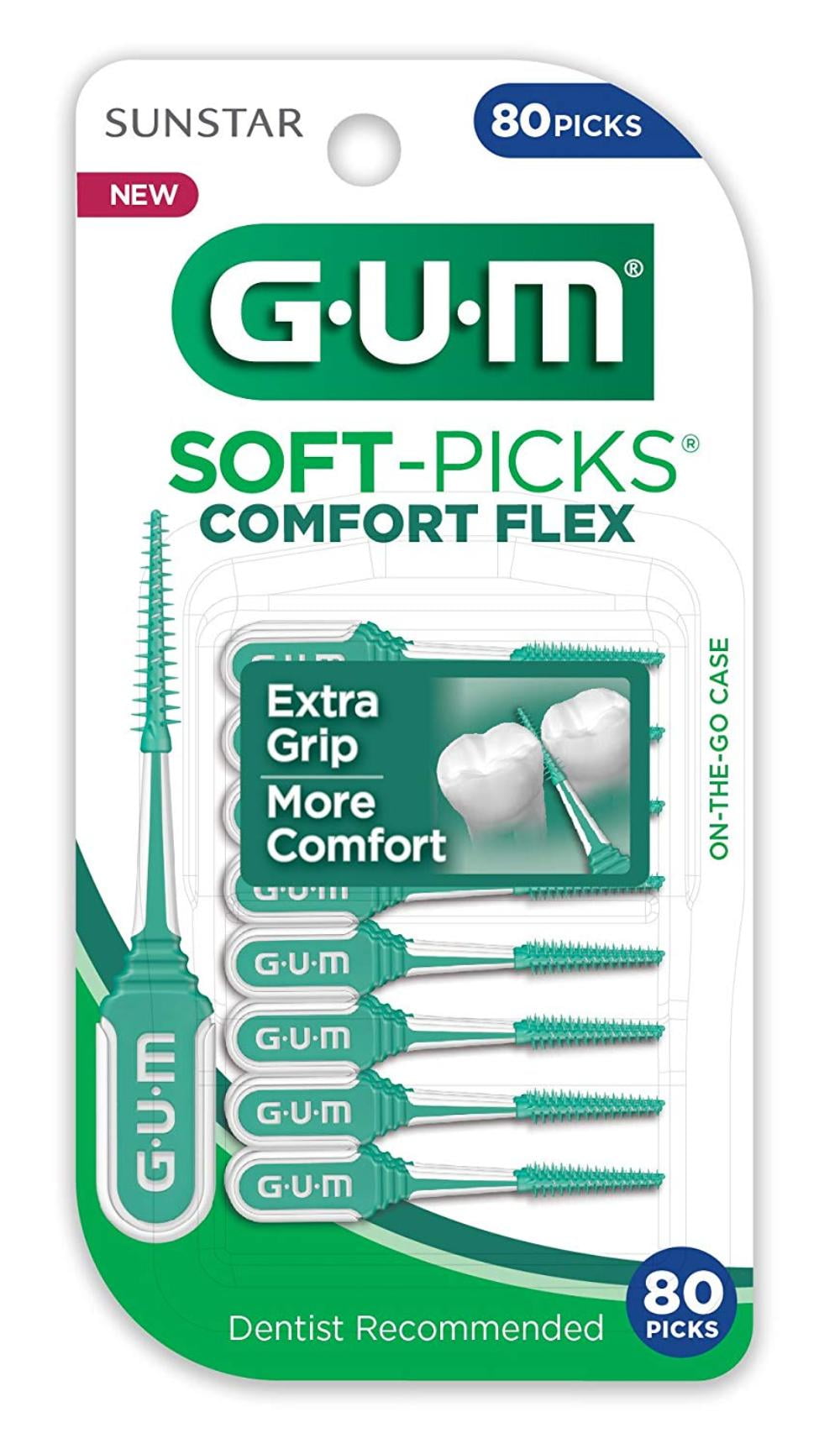Soft Picks Comfort Flex Dental Picks (Pack of 80), FLEXIBLE TEETH