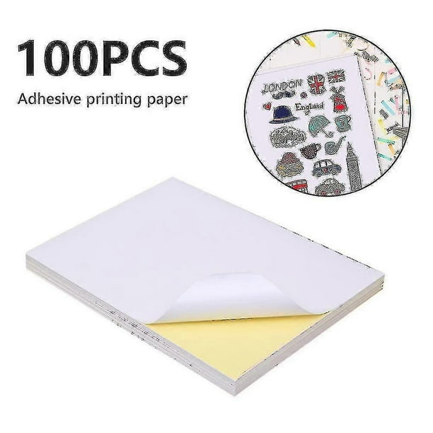 100pcs Waterproof Vinyl Sticker Sheet Printable Vinyl Sticker Sheet for Inkjet Printer