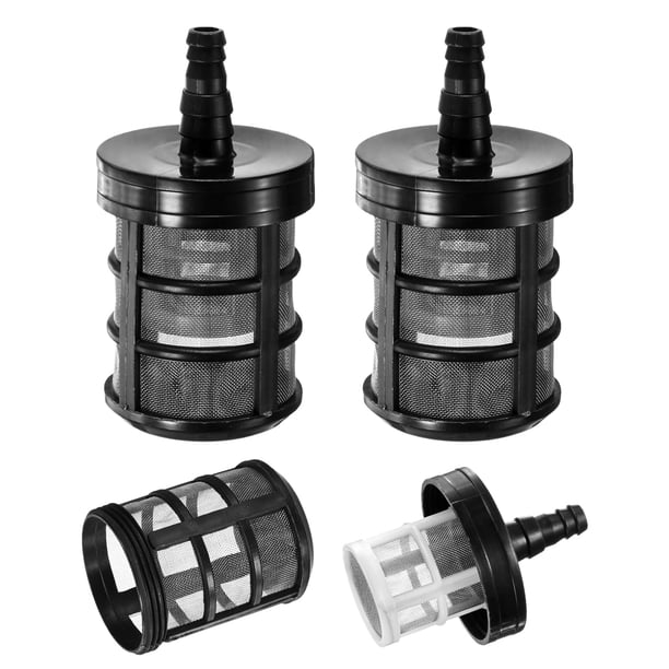 Filtros de Manguera para Hogar Uxcell de 2 Paquetes con Conexión de Barbilla de 3/8-1/2, Filtro de Jardín de Acero Inoxidable de Doble Capa de 60 Malla
