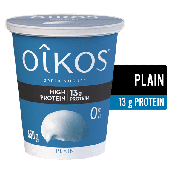 Oikos Yogourt Grec sans gras, Teneur Élevée En Protéines, Nature