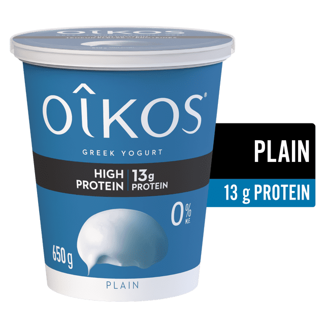Oikos Greek Yogurt, Plain, High Protein, 0% M.F.