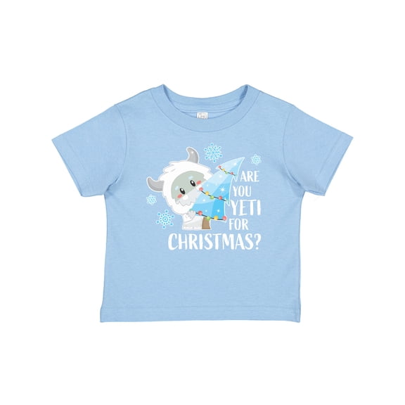 Inktastic Are You Yeti for Christmas with Yeti Holding Christmas Tree Boys or Girls Baby T-Shirt