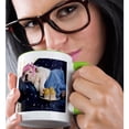 thumbnail image 2 of 3drose, Humorous Dog Resting with Curlers, 11oz Two-tone Green Mug, 2 of 6
