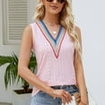 thumbnail image 3 of Mittory Women Eyelet Tops V Neck Embroidered Tank Lace Cutout Blouses Tee Sleeveless Shirt Casual, 3 of 7