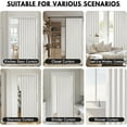 thumbnail image 6 of Accordion Style Magnetic Folding Door Curtains for Doorways/Closet, Room Divider Pleated Drapes with Hooks for Interior Living Room/Bedroom/Open Closet, White, W39 x L78 inches, 1 Panel, 6 of 7