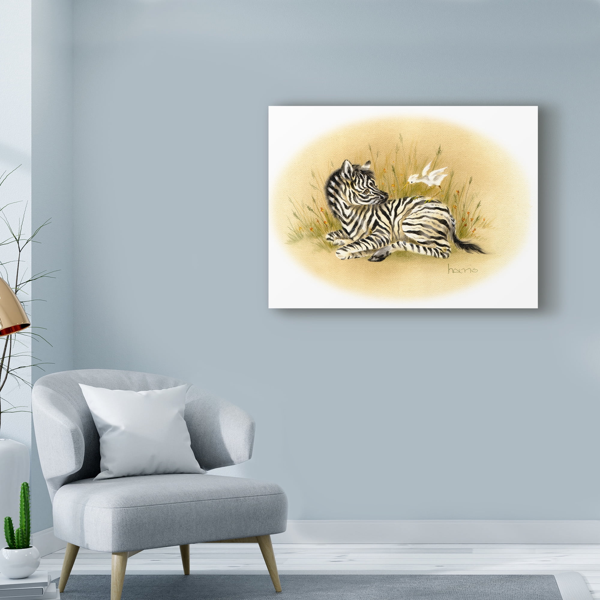 Trademark Fine Art 'Yipes Stripes' Canvas Art by Peggy Harris