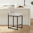 thumbnail image 3 of Sophia & William 24.6" Bar Stools PU Leather Counter Height Bar Stools with Back Modern Counter Height Chair for Kitchen Island, White, 3 of 8