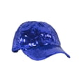 thumbnail image 2 of Glitter Sequin Elastic Fit Baseball Hat - Royal, 2 of 2
