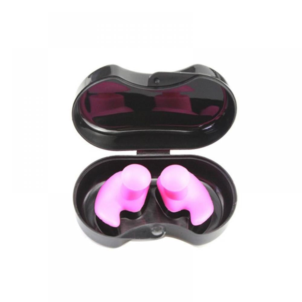 Pink Soft Silicone Ear Plugs for Sleeping Swimming Concerts Motorcycling 