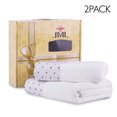 thumbnail image 1 of JML Cotton Blend Bath Towels 2 Pack, Soft Absorbent Breathable Quick Dry Towels, White, 1 of 3